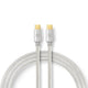 Nedis CCTB60800AL20 USB-kabel USB 2.0 2 m USB C 0,48 Gbit/sek. Sølv