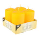 Papstar 10493 vokslys Cylinder Gul 4 stk