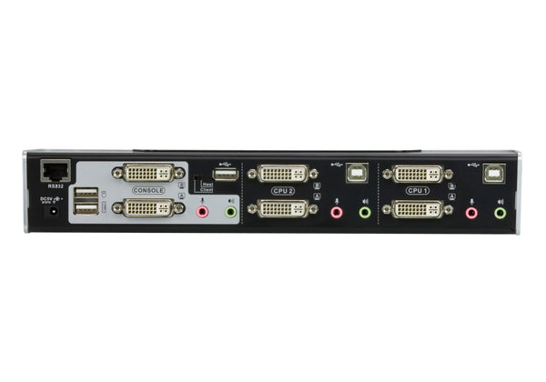 ATEN CS1642A KVM Switch Stativ-montering Sort, Sølv