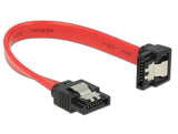 DeLOCK 83976 SATA-kabel 0,1 m SATA 7-pin Sort, Rød