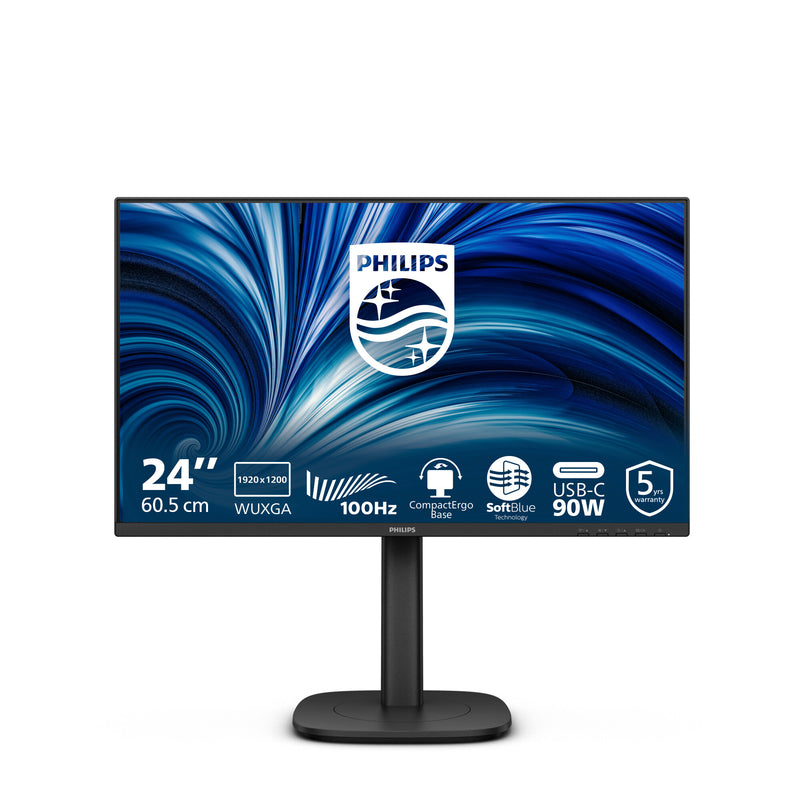 Philips 3000 series 24B2U3301D/00 computerskærm 61,2 cm (24.1") 1920 x 1200 pixel WUXGA LCD Sort