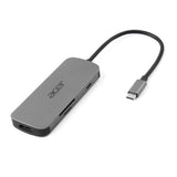 Acer 7in1 Type C Dongle Ledningsført USB 3.2 Gen 1 (3.1 Gen 1) Type-C Sølv