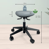 Leitz Ergo Active arbejdsstol med hjul og balance komfortsæde