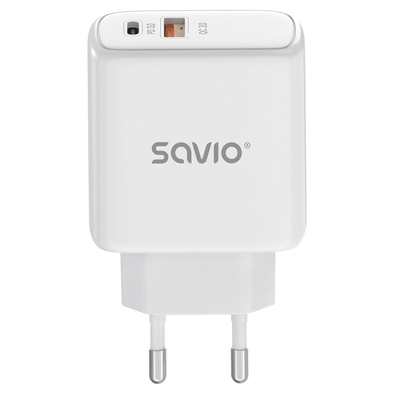 Savio LA-12 oplader til mobil enhed Universel Hvid Vekselstrøm Hurtig opladning Indendørs