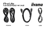 iiyama ProLite T2452MSC-W1AG computerskærm 61 cm (24") 1920 x 1080 pixel Fuld HD LED Berøringsskærm Hvid