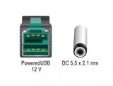 DeLOCK 85501 el-ledning Sort 5 m PoweredUSB