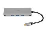 iBox IUH3RJ4K interface hub USB Type-C 5000 Mbit/s Sølv