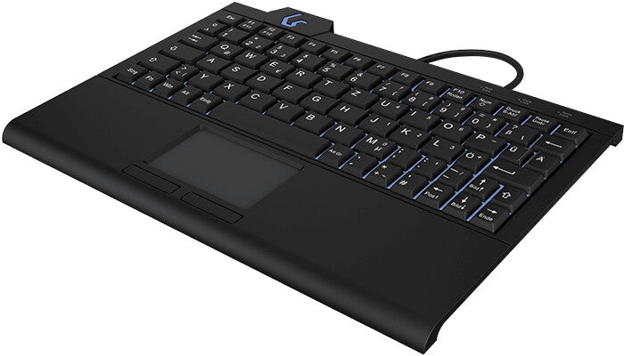 KeySonic KSK-3210ELU (DE) tastatur Hjem USB QWERTZ Tysk Sort