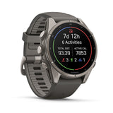 Garmin fēnix 9 3,3 cm (1.3") AMOLED 43 mm Digital 416 x 416 pixel Berøringsskærm Titanium Wi-Fi GPS (satellit)