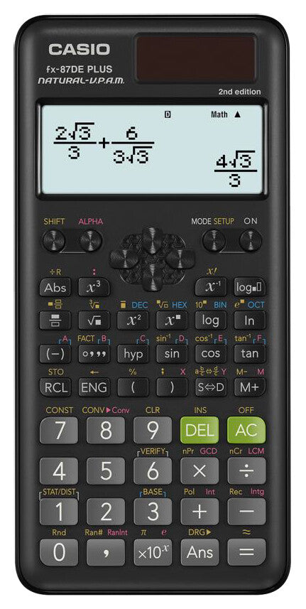 Casio FX-87DE Plus 2nd edition regnemaskine Lomme Videnskabelig Sort