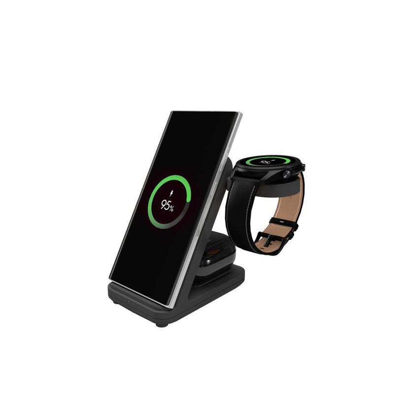 FIXED FIXPOS-SA-BK oplader til mobil enhed SmartWatch, Smartphone, Hovedtelefoner Sort USB Trådløs opladning Hurtig opladning Indendørs