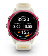 Garmin Forerunner 570 3,05 cm (1.2") AMOLED 42 mm Digital 390 x 390 pixel Berøringsskærm Lyserød, Hvid Wi-Fi GPS (satellit)