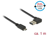 DeLOCK 85165 USB-kabel USB 2.0 1 m USB A Micro-USB B Sort