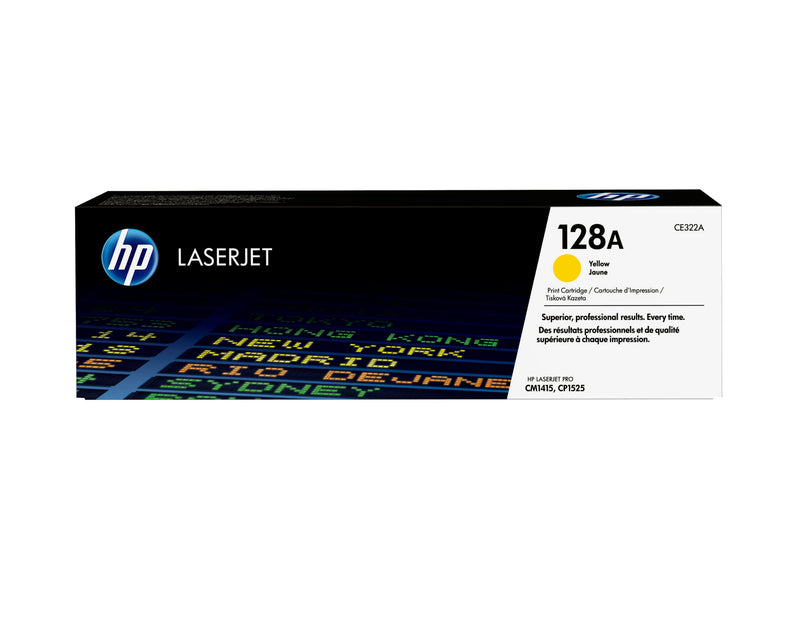HP Original 128A LaserJet-tonerpatron, gul