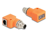 DeLOCK 60627 kabel kønsskifter M12 RJ45 Orange