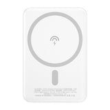 DUDAO wireless powerbank MagSafe 10W 5W Magsafe 5000mAh+ metal adapter ring for Trådløs opladning Hvid