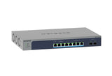 NETGEAR 8-Port Multi-Gigabit/10G Ethernet Ultra60 PoE++ Smart Switch with 2 SFP+ Ports (MS510TXUP) Administreret L2+ 10G Ethernet (100/1000/10000) Strøm over Ethernet (PoE) Grå