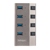 StarTech.com 5G4AIBS-USB-HUB-EU interface hub USB 3.2 Gen 1 (3.1 Gen 1) Type-B 5000 Mbit/s Grå