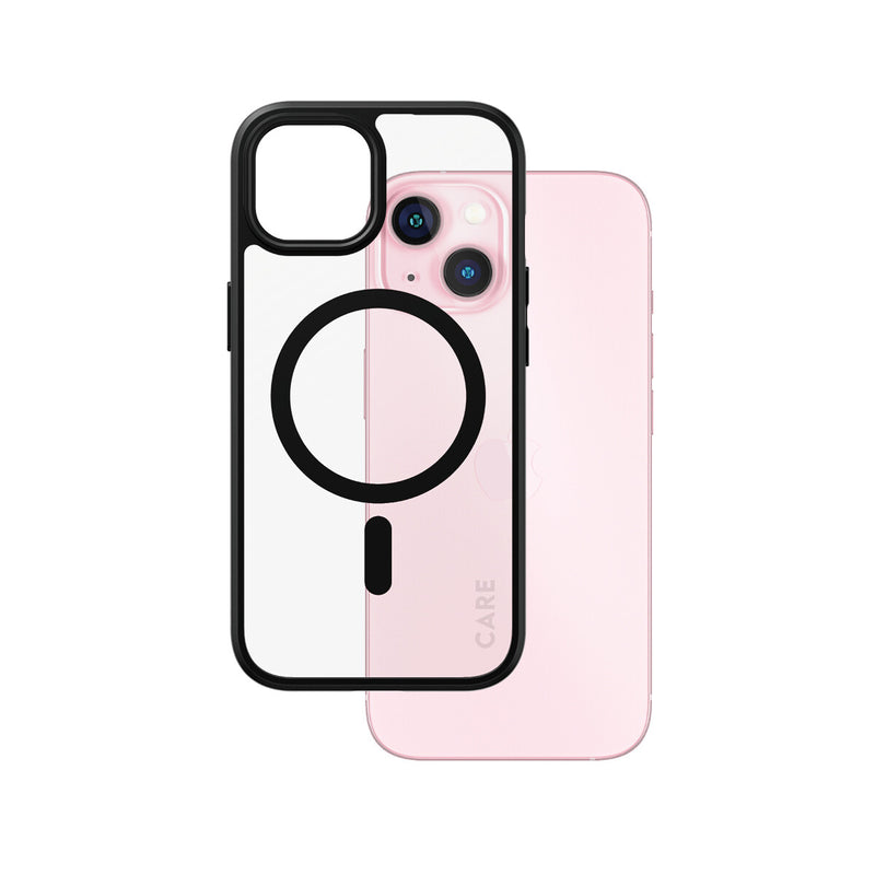 PanzerGlass CARE™ by ® Urban Combat Case Transparent m. Sort MagSafe iPhone 15