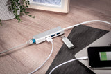 Digitus DA-70250-1 dockingstation USB 3.2 Gen 1 (3.1 Gen 1) Type-A Sølv, Hvid