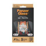 PanzerGlass ® Privacy Skærmbeskyttelse iPhone 15 Plus | Ultra-Wide Fit m. EasyAligner