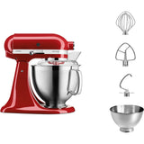 KitchenAid Artisan 5KSM185PS foodprocessor 300 W 4,8 L Rød