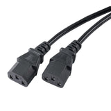 Akyga AK-PC-04A el-ledning Sort 1,8 m CEE7/7 2 x C13 forbinder