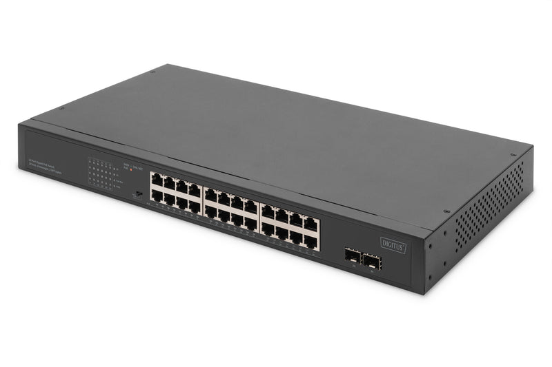Digitus DN-95348-2 netværksswitch Ikke administreret Gigabit Ethernet (10/100/1000) Strøm over Ethernet (PoE) 1U Grå