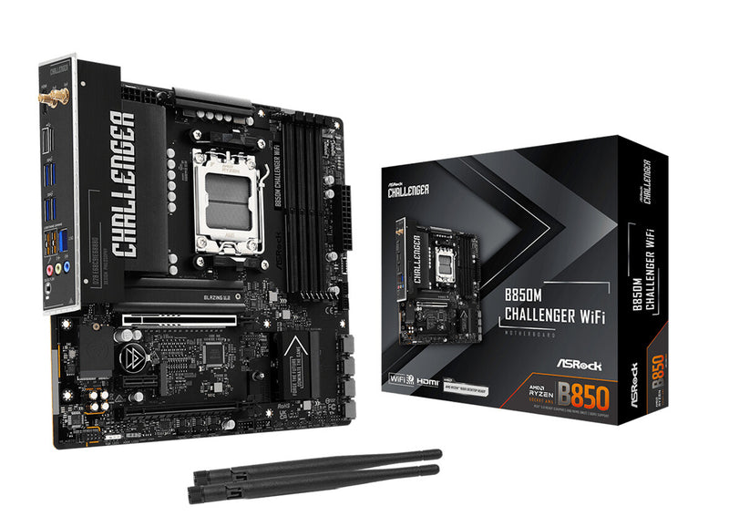 Asrock B850M Challenger WiFi AMD B850 Sokkel AM5 micro ATX