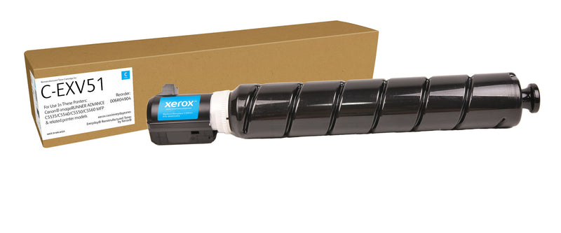 Everyday™ Cyan Remanufactured Toner by Xerox compatible with Canon C-EXV51 (0482C002), Standard kapacitet