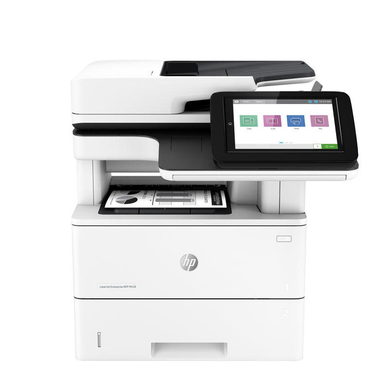 HP LaserJet Enterprise M528dn Trådløst Multifunction Sort og hvid Printer, Kopimaskine, scanner; Dupleks