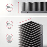 Axagon CLR-M2XT M.2 SSD Passivkühler Aluminium - 2280 M.2 NVMe SSD, Solid-state drev Køleplade/køler Sort, Grå 1 stk