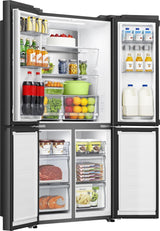 Hisense RQ5P470SAFD side-by-side køle-fryseskab Fritstående 483 L Sort