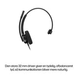 HP Poly Mission 415 Monaural USB Wired Headset Classic (Bulk)