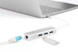 Digitus DA-70255 dockingstation USB 3.2 Gen 1 (3.1 Gen 1) Type-C Grå, Hvid