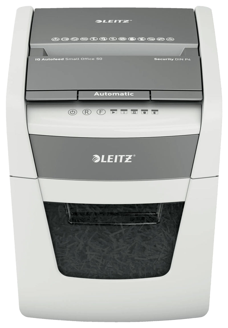 Leitz IQ Autofeed Small Office 50X automatisk makulator P4