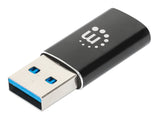 Manhattan 153980 kabel kønsskifter USB A USB C Sort