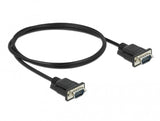DeLOCK 86573 serielkabel Sort 1 m RS-232 Sub-D9