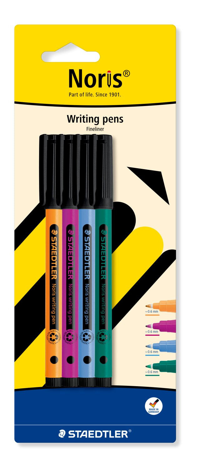Staedtler 307-S BK4 fineliner Fin Forskellige farver 1 stk