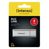 Intenso Alu Line USB-nøgle 4 GB USB Type-A 2.0 Sølv