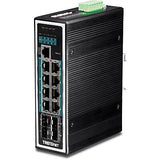 Trendnet TI-PG1284i Administreret L2+ Gigabit Ethernet (10/100/1000) Strøm over Ethernet (PoE) Sort
