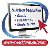 Avery L7632-25 selvklæbende etiket Afrundet rektangel Aftagelig Hvid 2000 stk