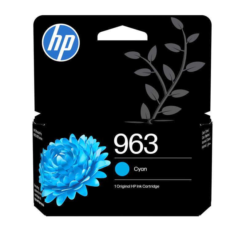 HP 963 Original Ink-blækpatron, cyan