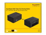 DeLOCK 64187 drevkabinet HDD/SSD kabinet Sort 2.5/3.5"