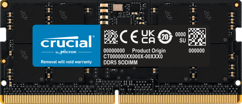 Crucial CT24G56C46S5 hukommelsesmodul 24 GB 1 x 24 GB DDR5 262-pin SO-DIMM Fejlkorrigerende kode