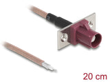 DeLOCK 90729 koaxial kabel RG-316/U 0,2 m FAKRA D Nej Bordeaux, Brun