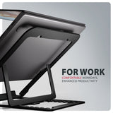 Axagon STND-LAB Laptop-Ständer, höhenverstellbar, faltbar, Aluminium Stander til laptop og tablet Sort 43,9 cm (17.3")