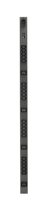 Vertiv Geist rPDU, basic, 0U, input C20 230V 16A, outputs (20)C13 | (4)C19 strømforsyningsenhed (PDU) 24 AC stikkontakt(er) Sort
