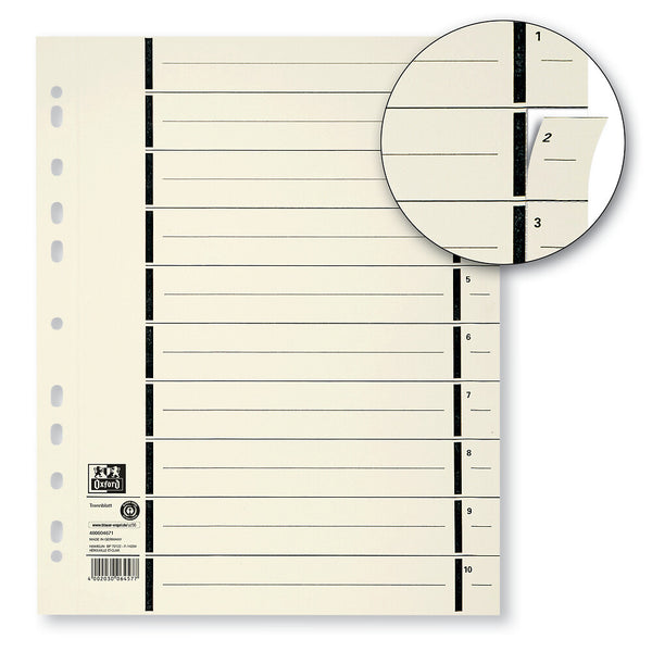Oxford 400004671 opdeler Pap Beige 10 stk