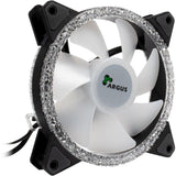 Inter-Tech RS-071 RGB Computerkabinet Ventilator 12 cm Sort, Hvid